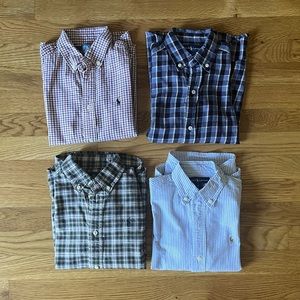 Lot of 4 boys Ralph Lauren button down shirts, all size 6.